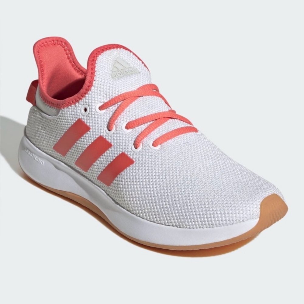 Adidas Lite Racer Adapt Sneakers – White/Coral | Size 7.5 | NIB